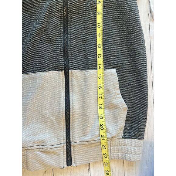 Lucky Brand Girls Gray Tan Zipper Hoodie Jacket Size M - Picture 4 of 5